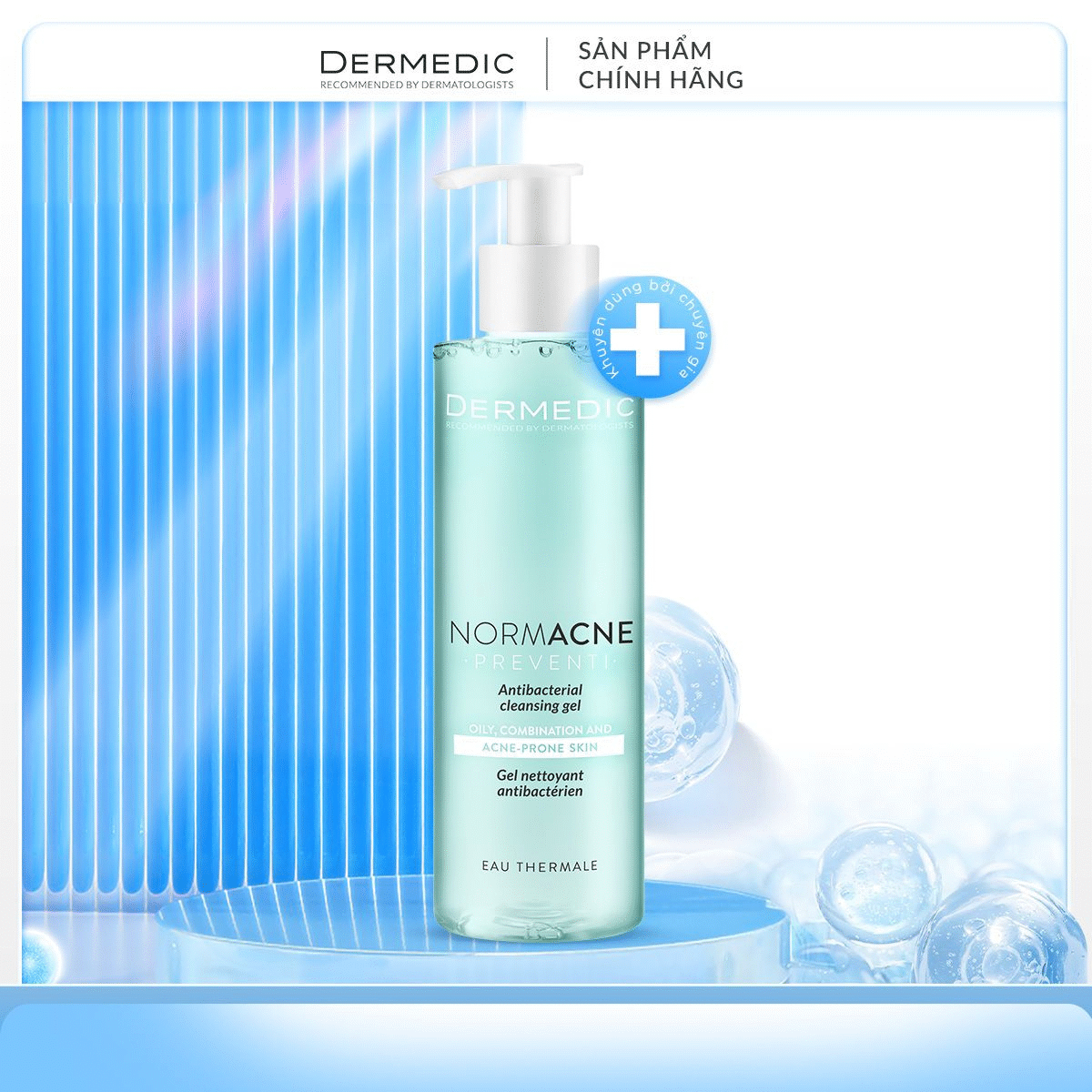 Gel rửa mặt Dermedic Normacne kháng khuẩn da dầu mụn