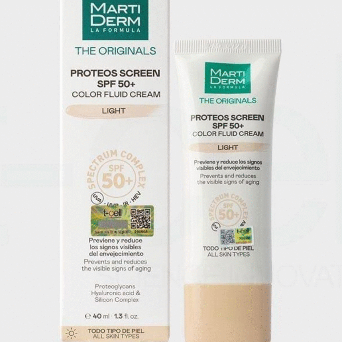 Kem chống nắng MARTIDERM PROTEOS SCREEN SPF 50+ COLOR FLUID CREAM - LIGHT