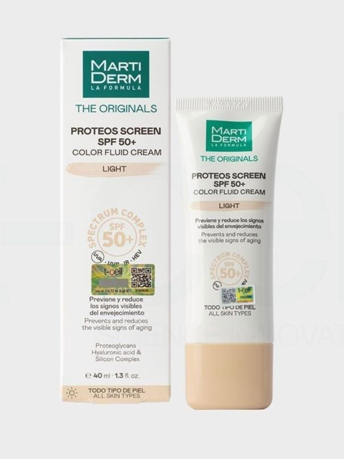 Kem chống nắng MARTIDERM PROTEOS SCREEN SPF 50+ COLOR FLUID CREAM - LIGHT