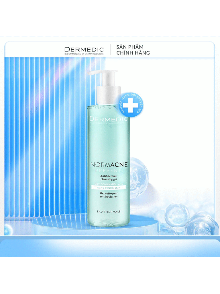 Gel rửa mặt Dermedic Normacne kháng khuẩn da dầu mụn