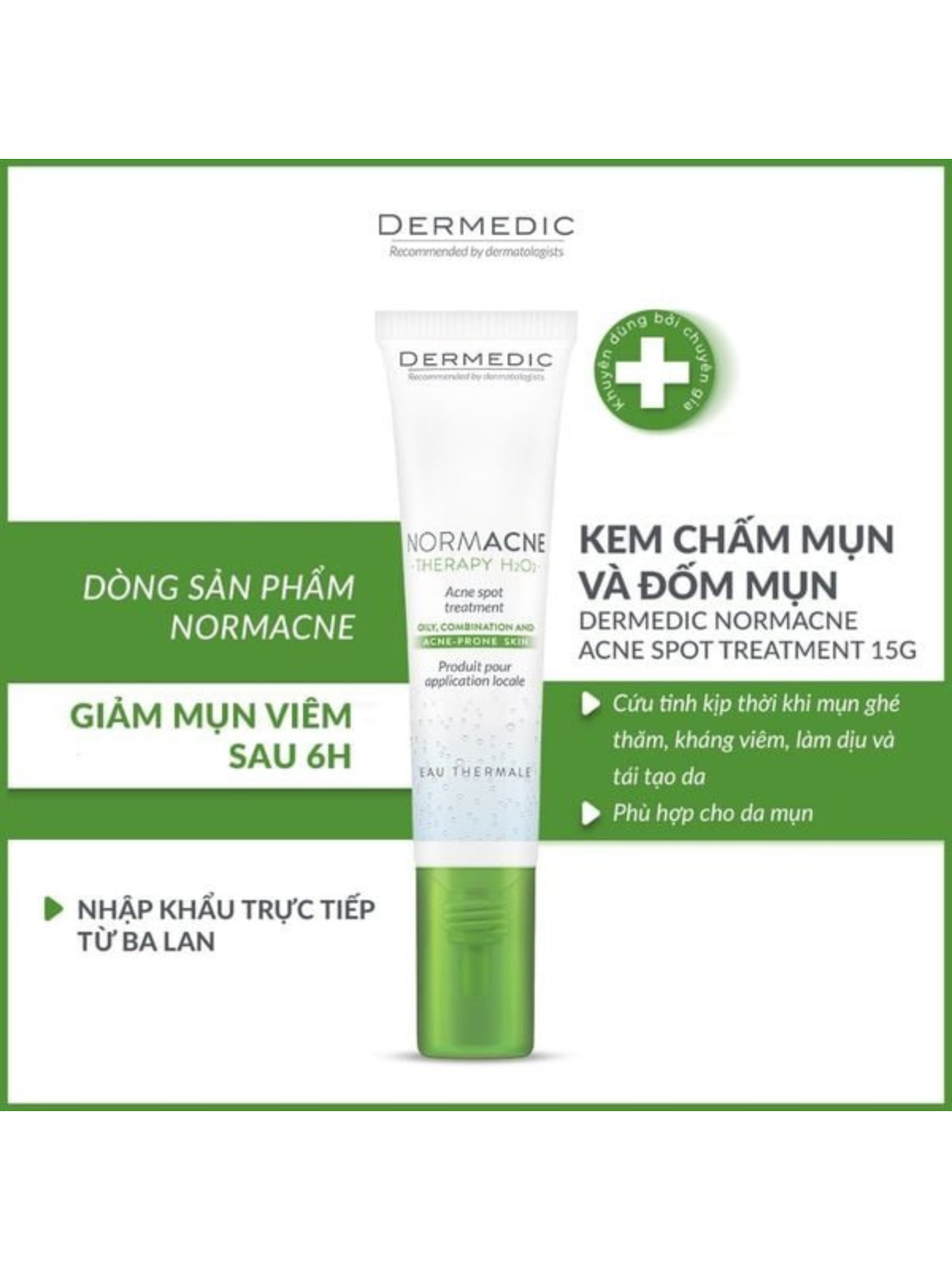 Chấm mụn viêm Dermedic Normacne Therapy H2O2