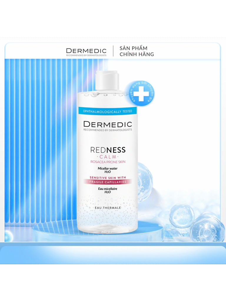 Tẩy trang cho da nhạy cảm, giãn mạch Redness Micella water H20 500ml