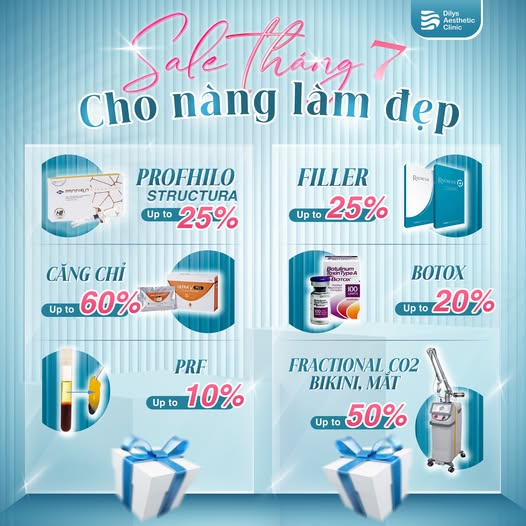 Tháng 7 rực rỡ: khám phá ngay ưu đãi khủng tại Dilys Aesthetic Clinic